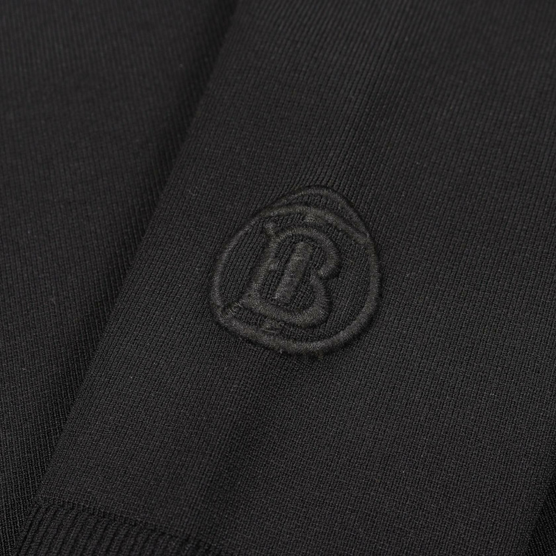 BURBERRY 黑色長袖連身裙,黏膠尼龍材質,純色,二手女款,XS碼-5