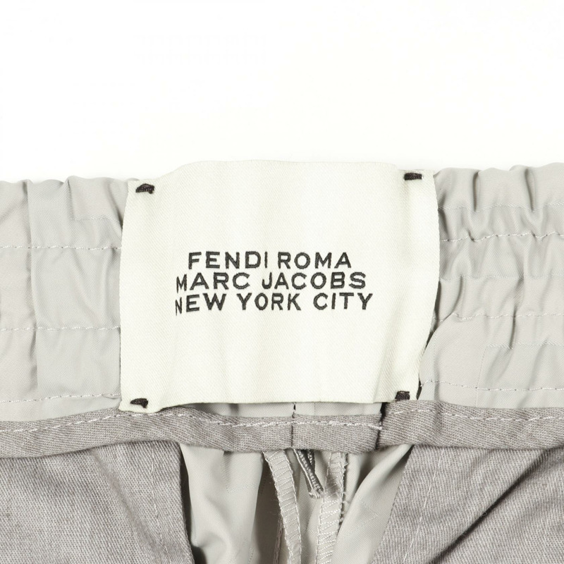 FENDI MARC JACOBS Zucca 男士尼龍灰色長褲，二手，男士 #46-2
