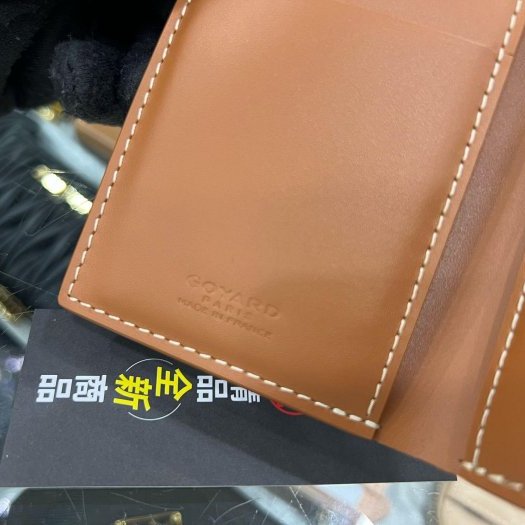 東區正精品㊣GOYARD Saint Pierre Card Wallet 全新焦糖色圖騰對開卡片夾短夾 RZ5976-4
