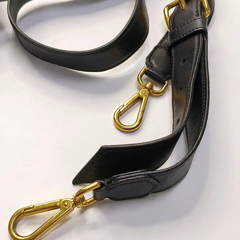 Miu Miu Crystal 黑色牛皮單肩包斜挎包手提包金色五金 可拆卸肩帶-10