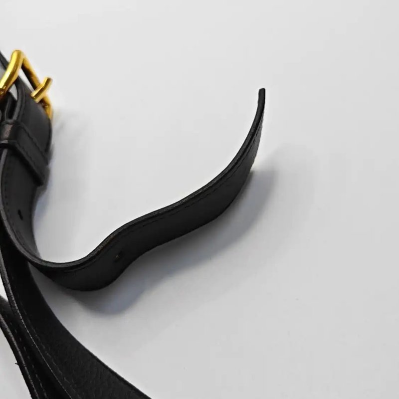 Miu Miu 托特包 藍色羊皮绗縫單肩包手提包 金色五金 可拆卸肩帶-12