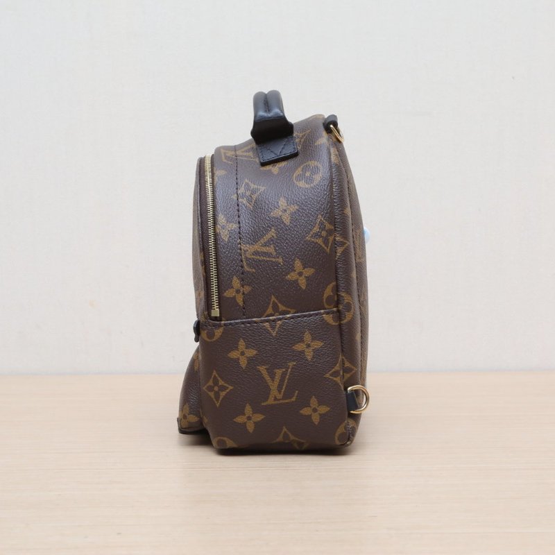 LOUIS VUITTON PalmSprings小書包Mini17新款拉鏈外露老花PVC晶片肩背包-2