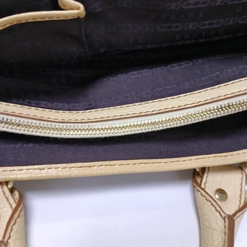 CELINE BOOGIE 卡其色帆布手提包 金色五金-6