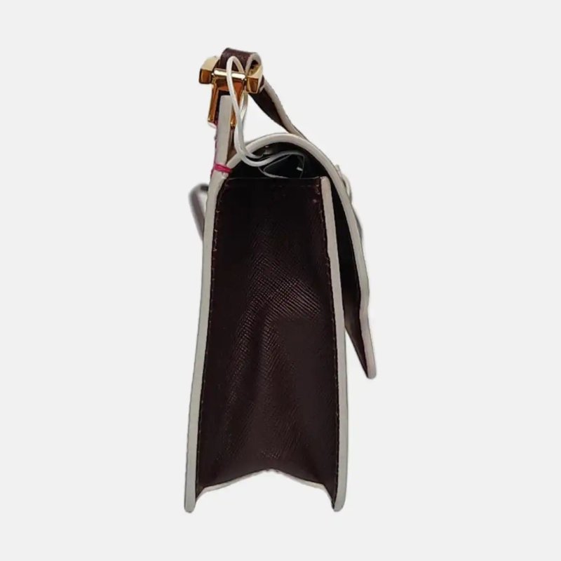 MARNI Trunk 拼色牛皮單肩包斜挎包 金色五金-3