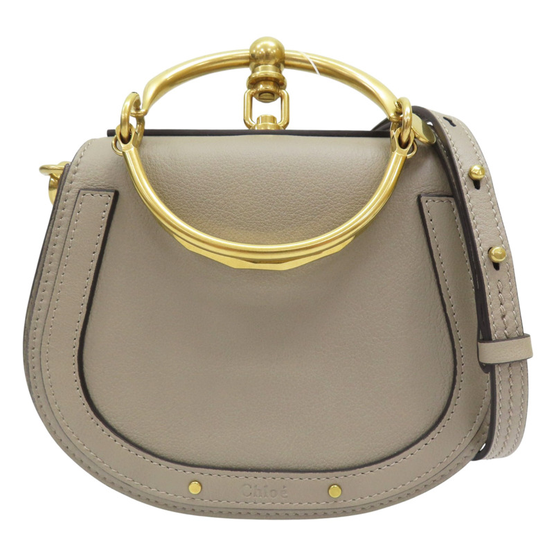 灰色 牛皮 Nile 肩背包【Chloe 克羅伊】-0