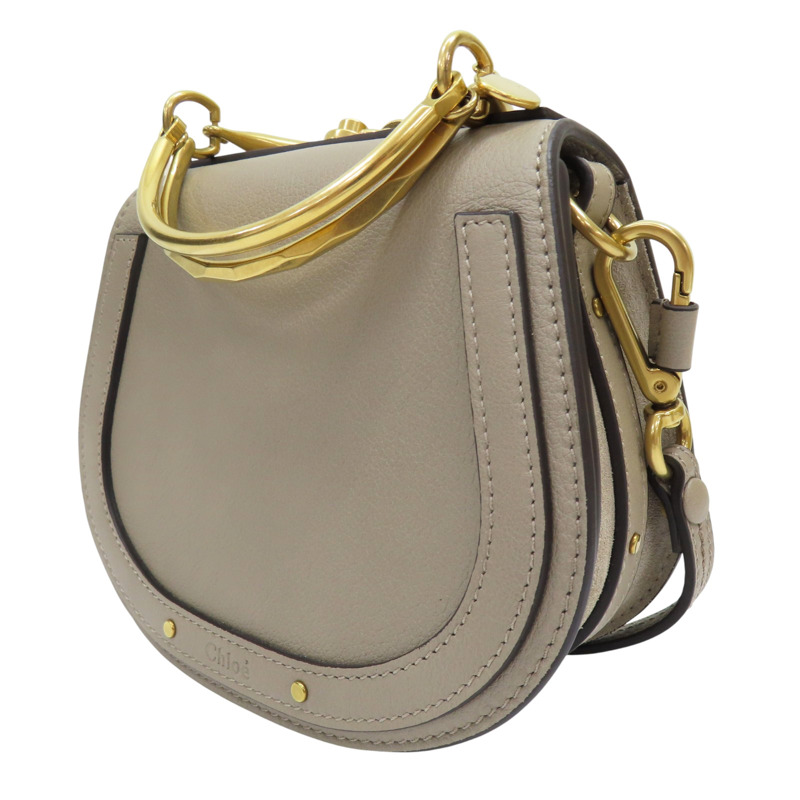 灰色 牛皮 Nile 肩背包【Chloe 克羅伊】-2