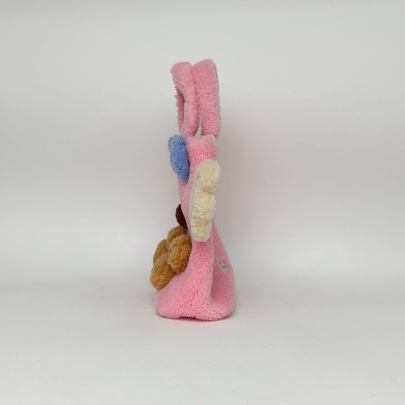 GUCCI 拼色毛絨銀扣小熊托特包兒童包楊冪同款肩背包-1