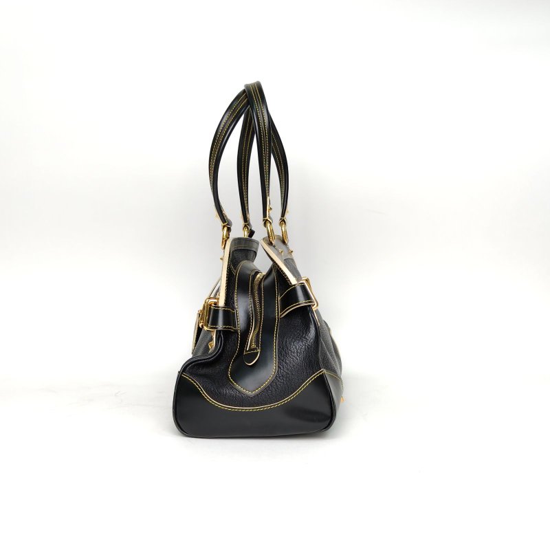 LOUIS VUITTON 黑色山羊皮2009中古蘇哈裏手提包肩背包-1