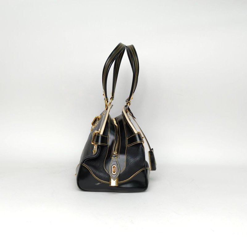 LOUIS VUITTON 黑色山羊皮2009中古蘇哈裏手提包肩背包-3