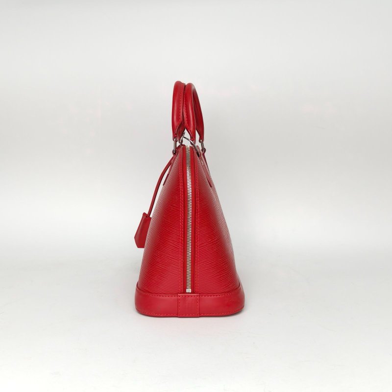 LOUIS VUITTON ALMA貝殼包小號32紅色EPI水波紋牛皮2012肩背包-1