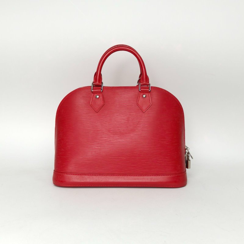 LOUIS VUITTON ALMA貝殼包小號32紅色EPI水波紋牛皮2012肩背包-2