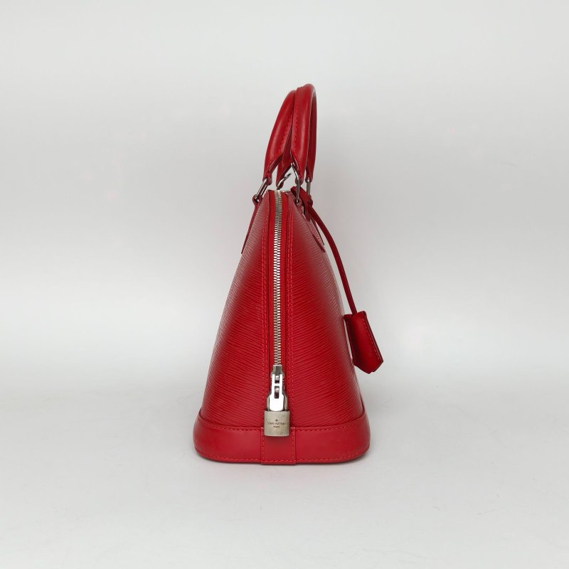 LOUIS VUITTON ALMA貝殼包小號32紅色EPI水波紋牛皮2012肩背包-3