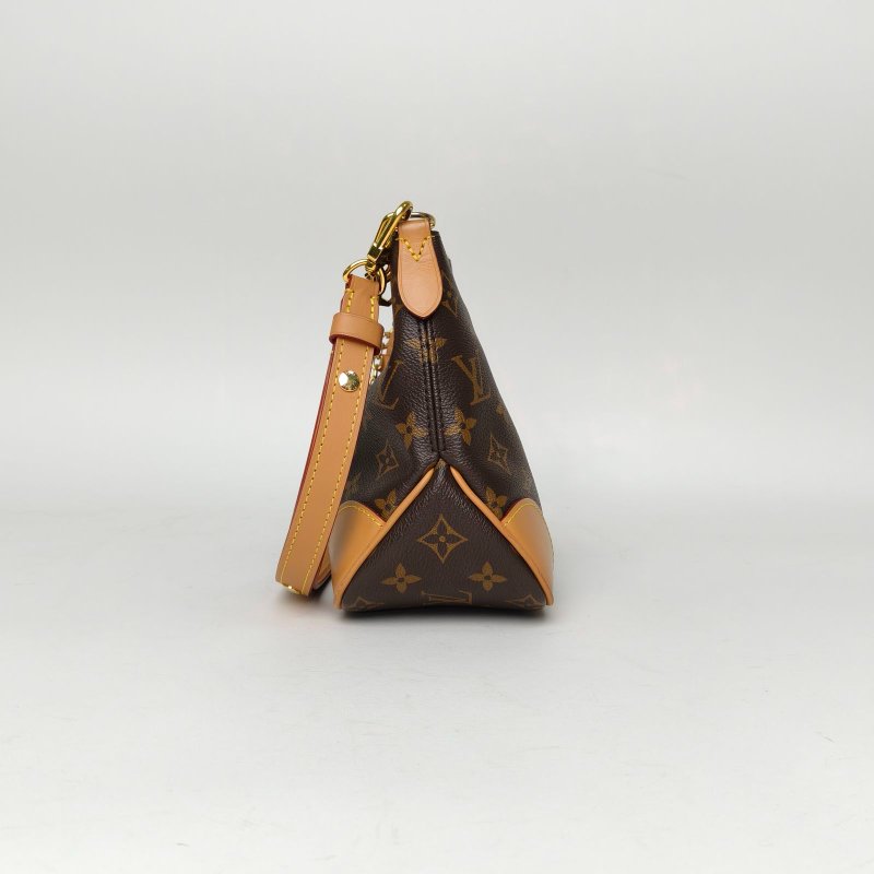 LOUIS VUITTON BOULOGNE牛角包可拆卸肩帶老花PVC晶片肩背包-1