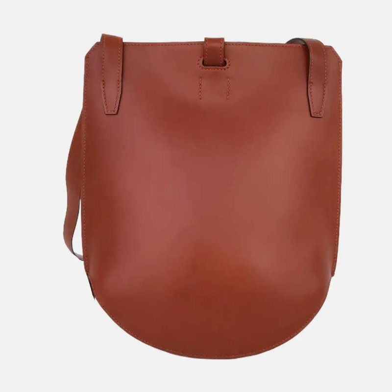 HERMES Baton De Craie 古銅色BOX皮單肩包斜挎包 銀色五金 X刻-3