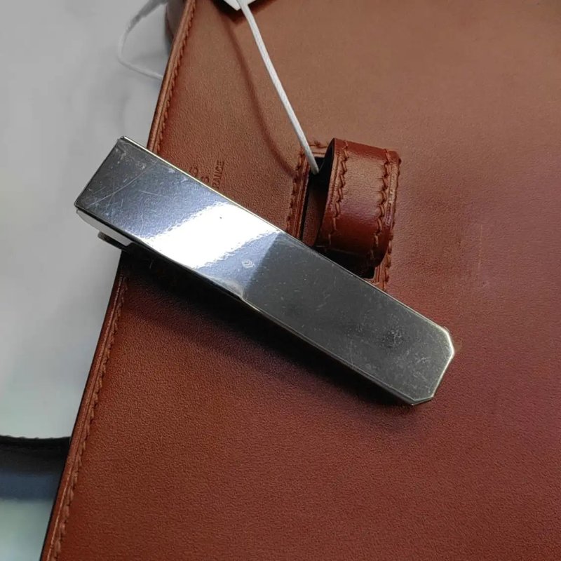 HERMES Baton De Craie 古銅色BOX皮單肩包斜挎包 銀色五金 X刻-7