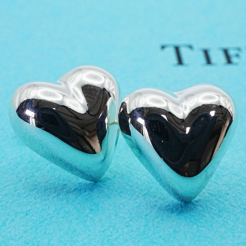 🌷Tiffany&Co. 愛心耳釘耳環 ｜經典花紋✦fufu style 精品✦ 氣質款｜-4