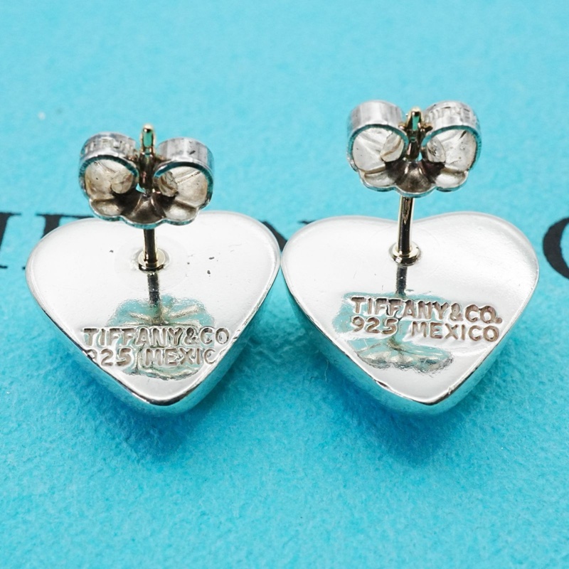 🌷Tiffany&Co. 愛心耳釘耳環 ｜經典花紋✦fufu style 精品✦ 氣質款｜-6