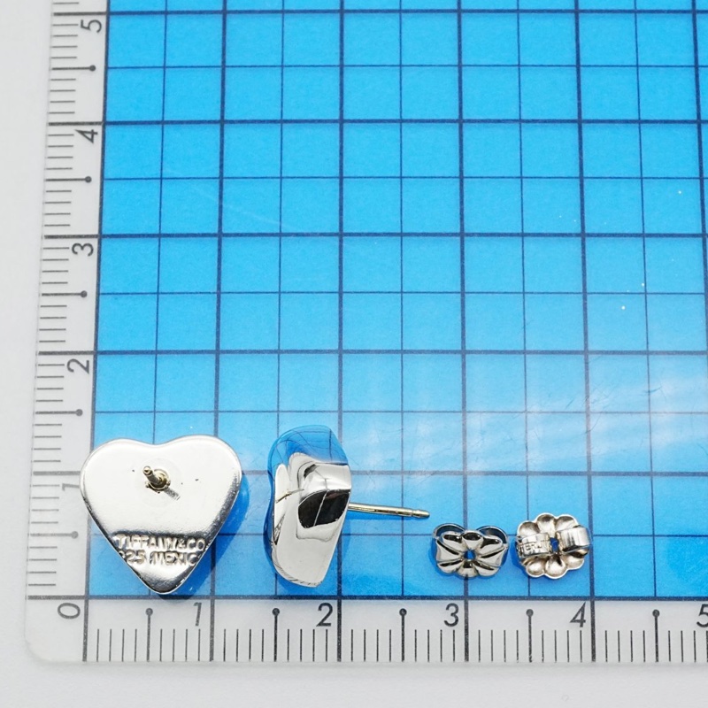 🌷Tiffany&Co. 愛心耳釘耳環 ｜經典花紋✦fufu style 精品✦ 氣質款｜-9