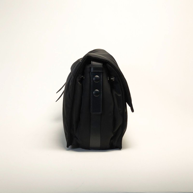 PRADA Re-NylonCINI郵差包大號黑色尼龍肩背包-2