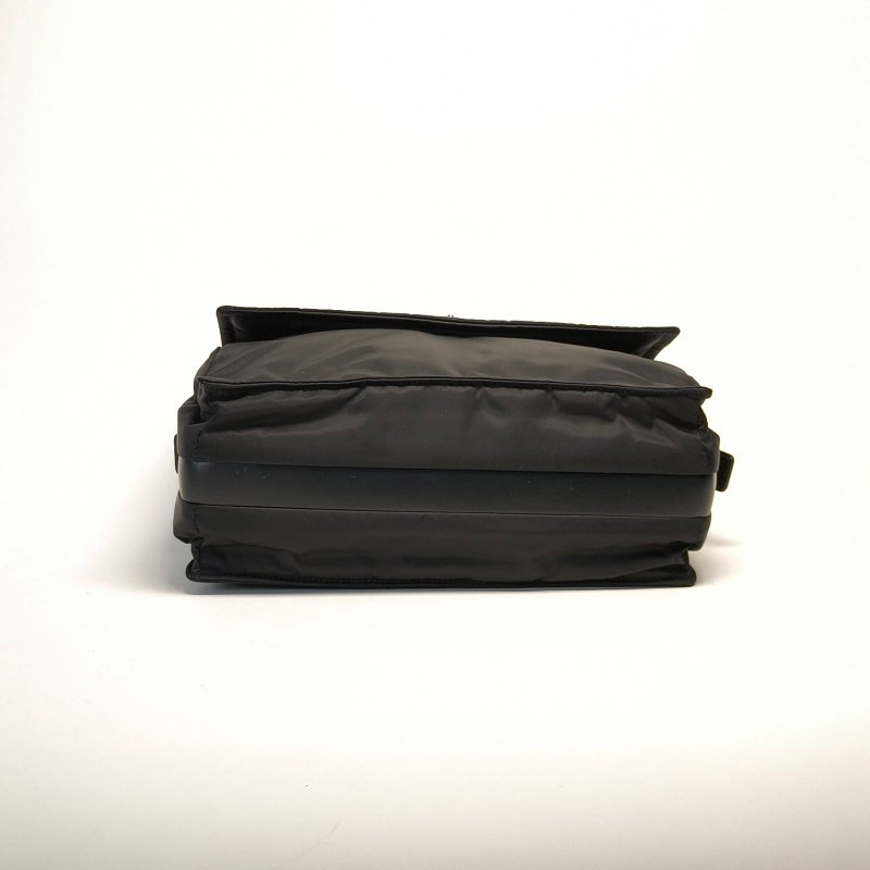 PRADA Re-NylonCINI郵差包大號黑色尼龍肩背包-4