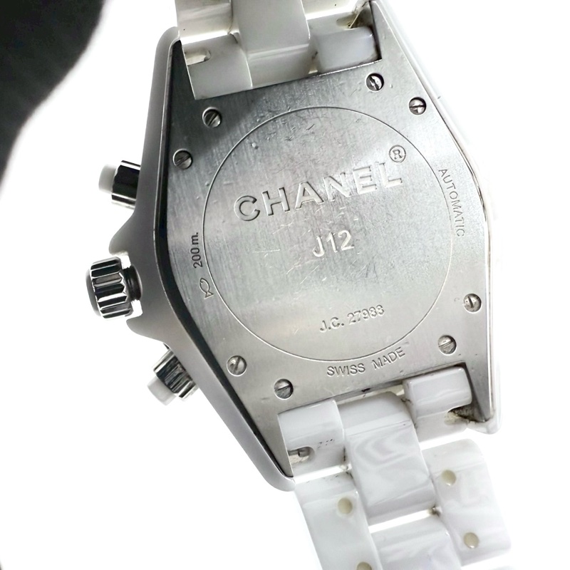 Chanel白陶瓷Chronograph三眼記憶碼41mm J12 H1007-5