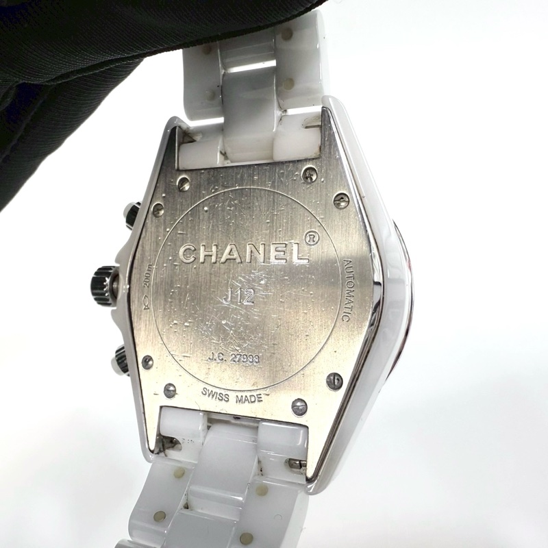 Chanel白陶瓷Chronograph三眼記憶碼41mm J12 H1007-7
