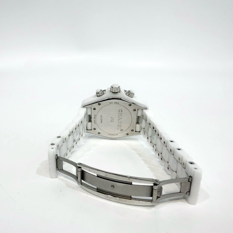 Chanel白陶瓷Chronograph三眼記憶碼41mm J12 H1007-8