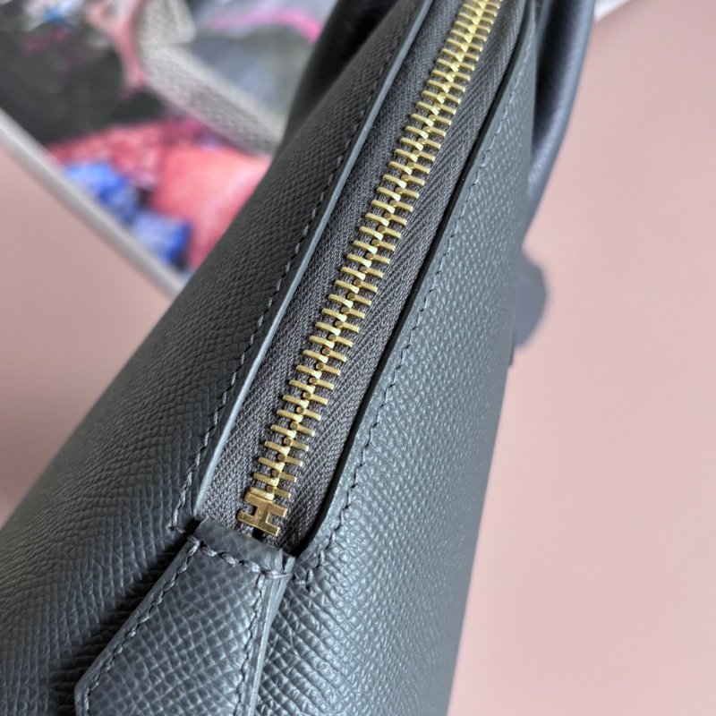 未使用 等待有緣人 ::HERMES:: BOLIDE 25 石板灰金釦 手提包 斜背包 兩用包-10