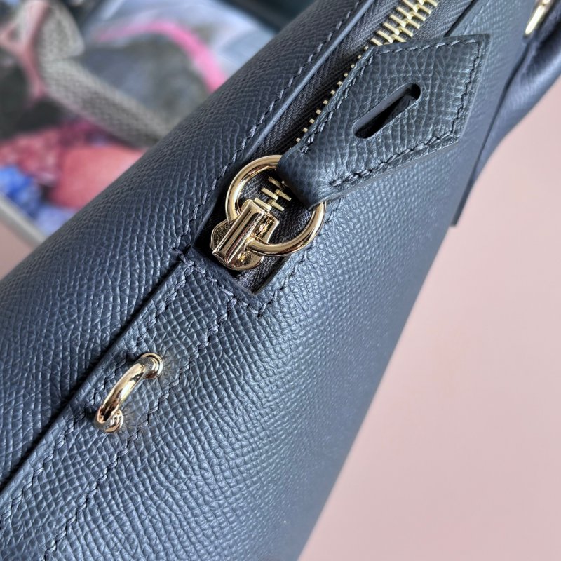 未使用 等待有緣人 ::HERMES:: BOLIDE 25 石板灰金釦 手提包 斜背包 兩用包-17