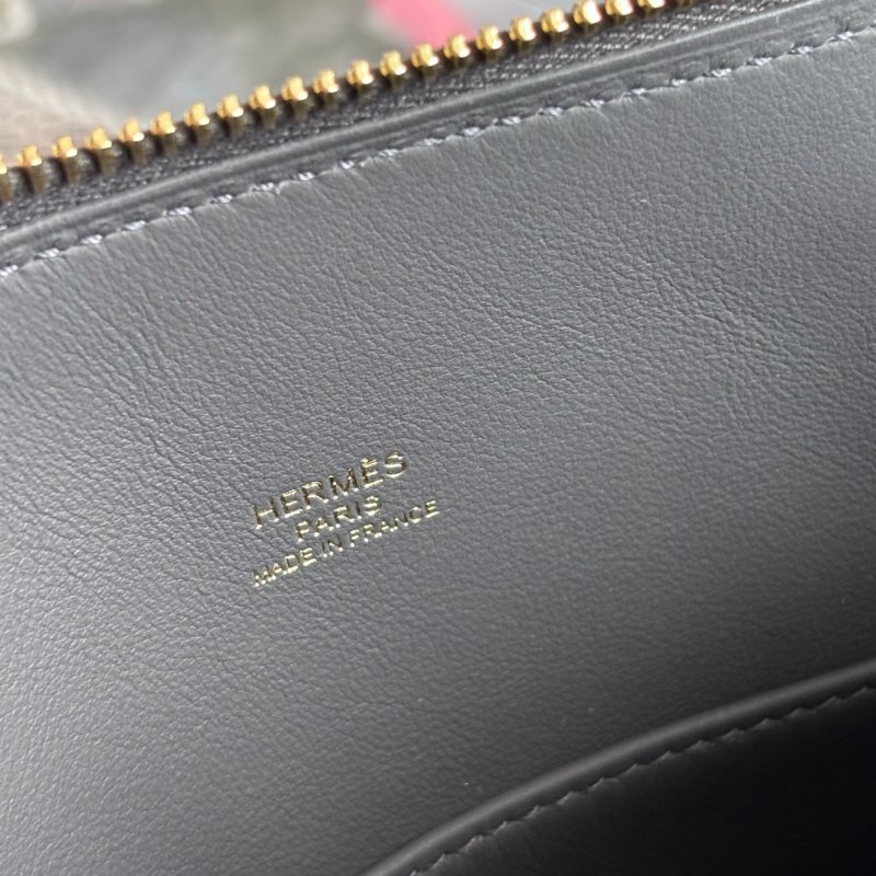 未使用 等待有緣人 ::HERMES:: BOLIDE 25 石板灰金釦 手提包 斜背包 兩用包-24