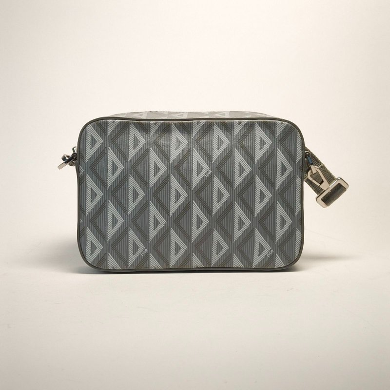 DIOR 灰色PVC銀扣2022Diamond相機包單肩斜挎包信使包肩背包-1