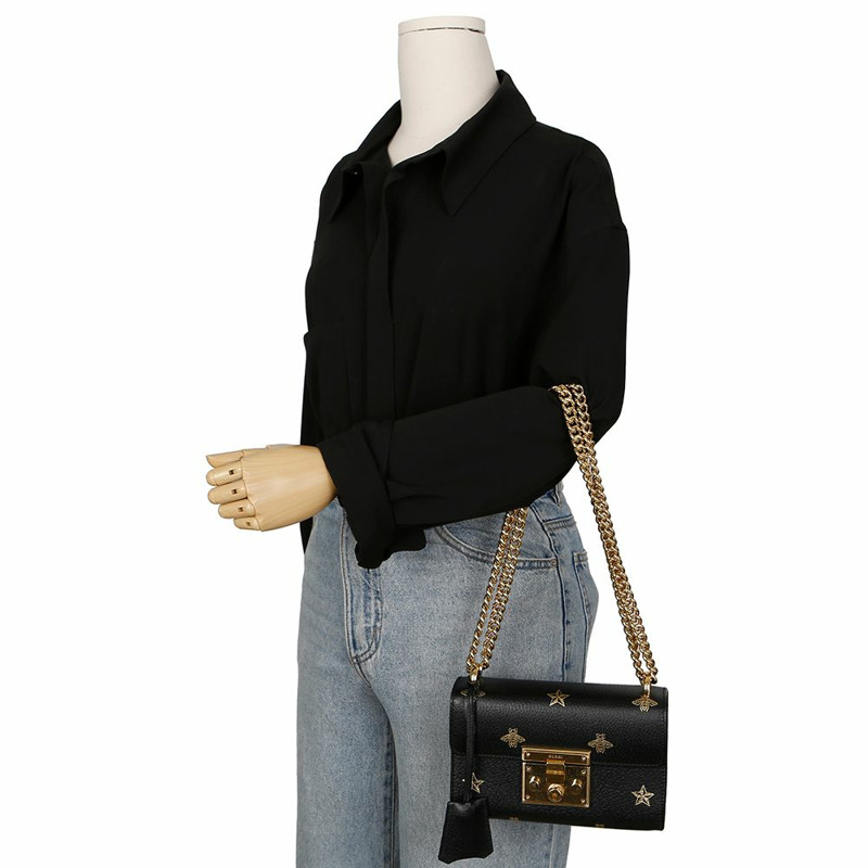 GUCCI 鎖扣迷你肩斜背包 432182-10