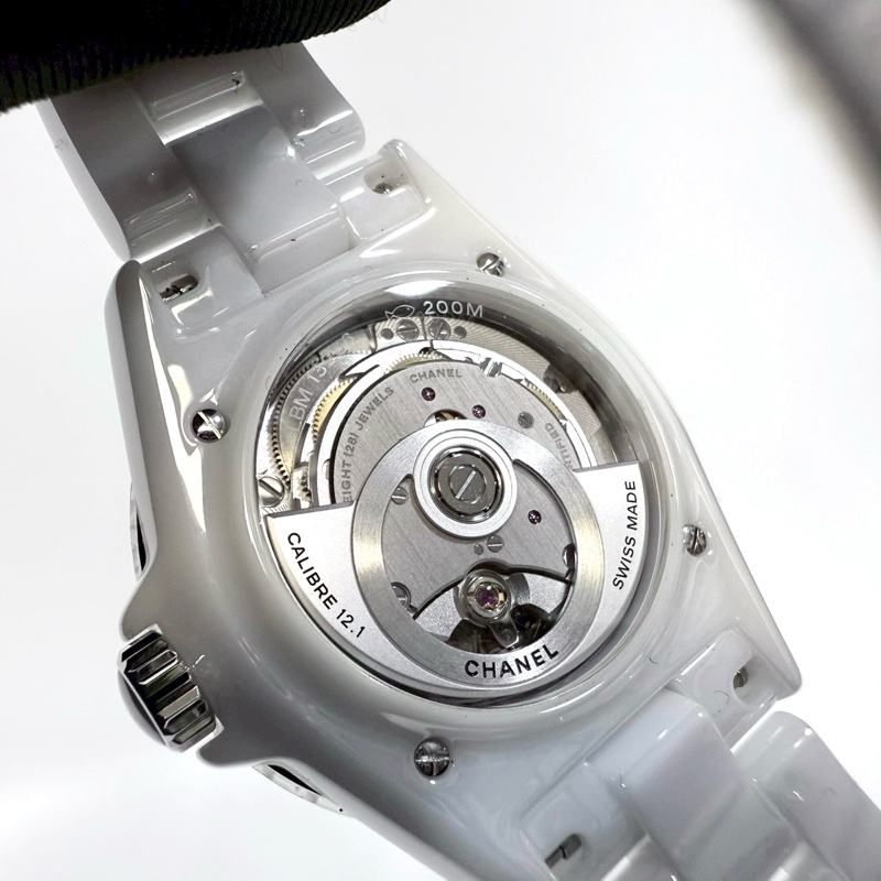 CHANEL白陶瓷12點鑽CALIBER 38MM J12機芯腕錶H5705-6