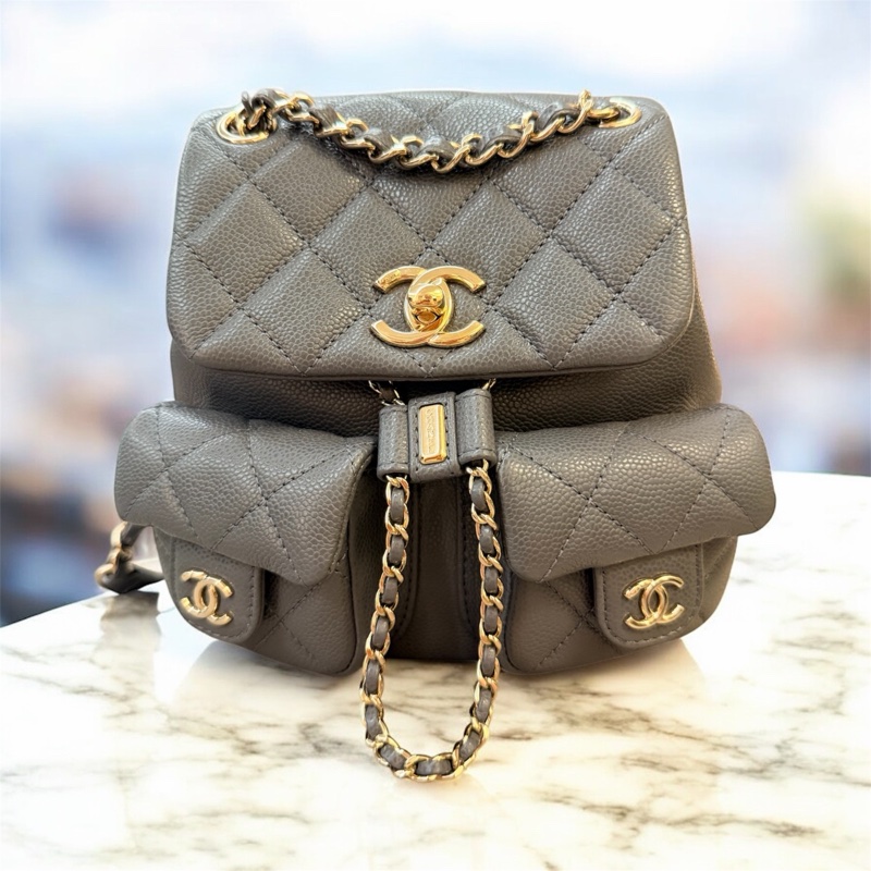 CHANEL小號灰色青蛙包/限量-0