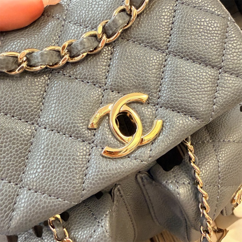 CHANEL小號灰色青蛙包/限量-5