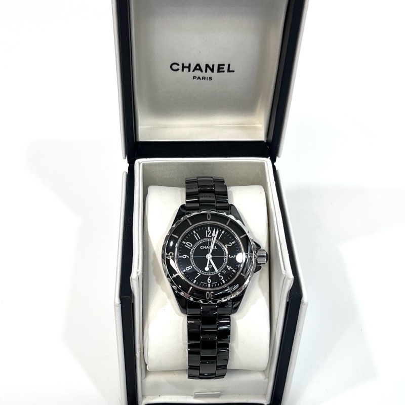 Chanel黑色陶瓷J12腕錶33mm H5695-0
