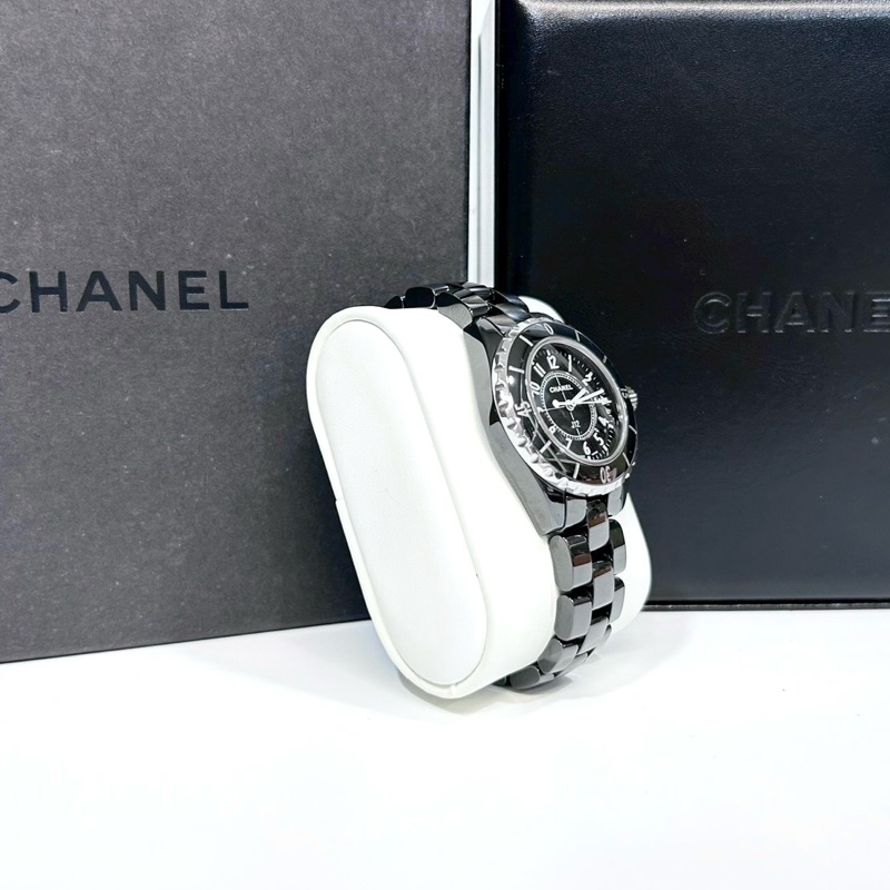 Chanel黑色陶瓷J12腕錶33mm H5695-3