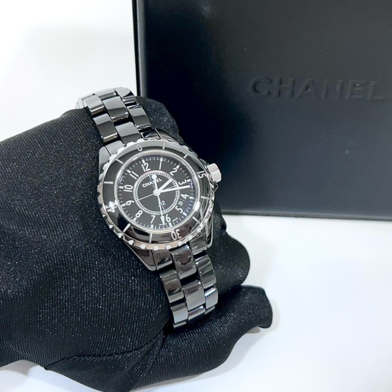 Chanel黑色陶瓷J12腕錶33mm H5695-5