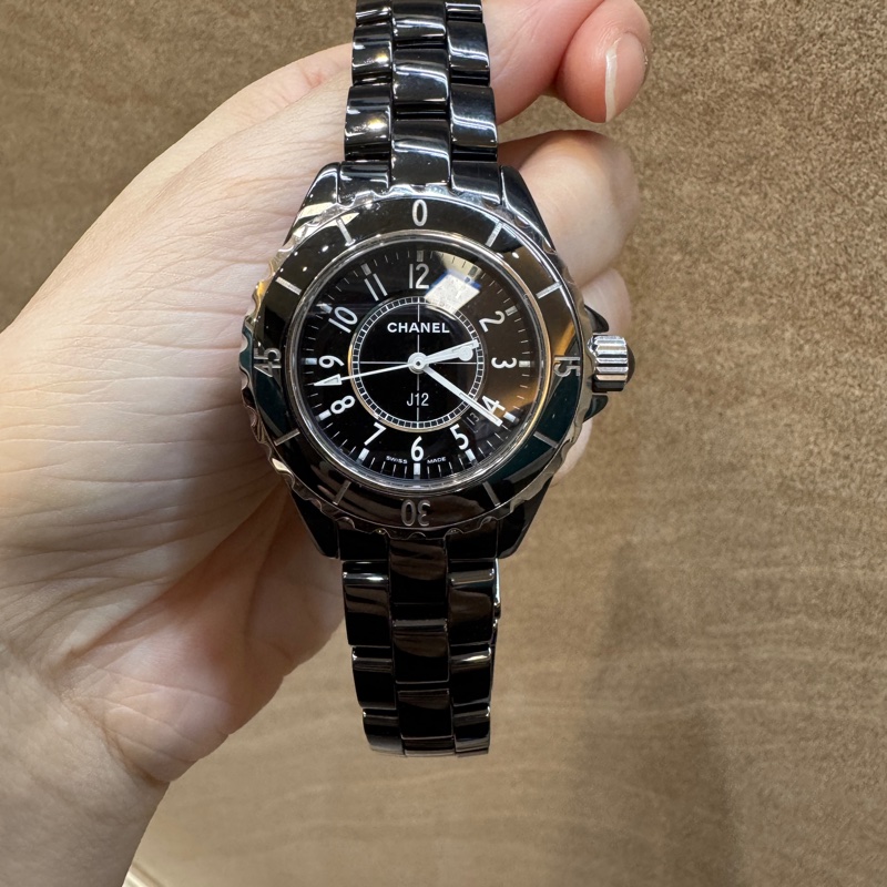 Chanel黑色陶瓷J12腕錶33mm H5695-8