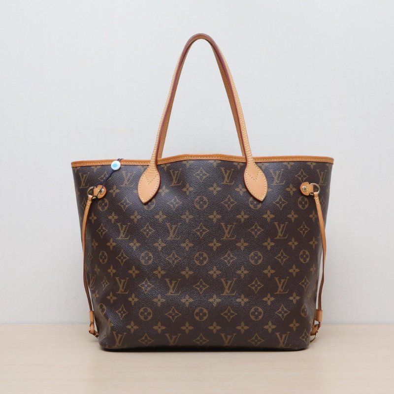 LOUIS VUITTON Neverfull中號31配子袋紅色內裏老花PVC金扣2015肩背包-1