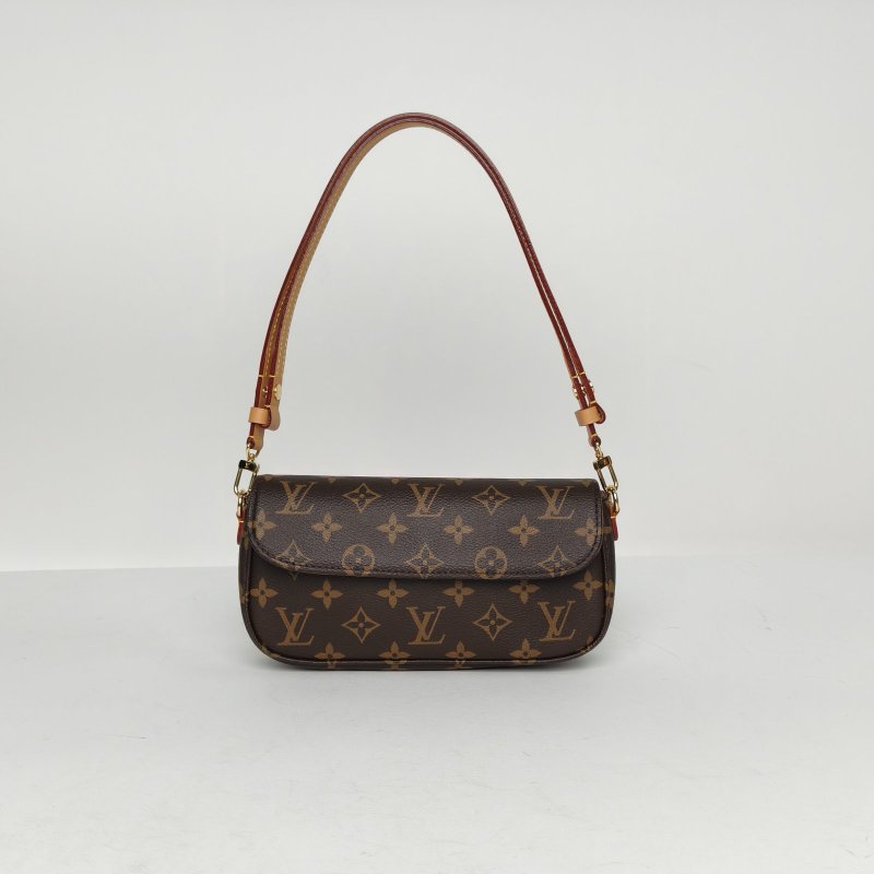 LOUIS VUITTON IVY鏈條腋下包老花PVC金扣晶片肩背包-0