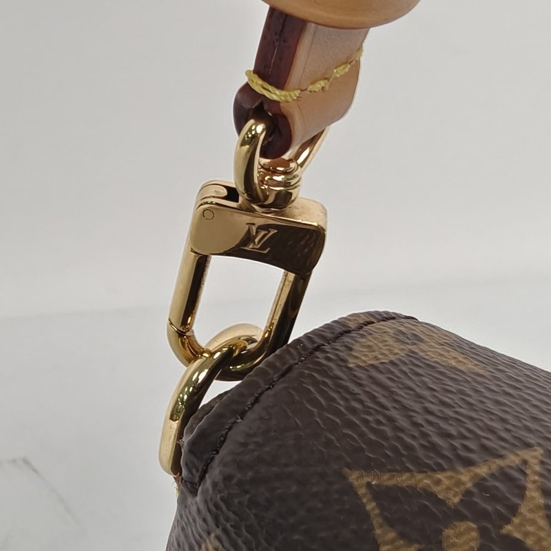 LOUIS VUITTON IVY鏈條腋下包老花PVC金扣晶片肩背包-4