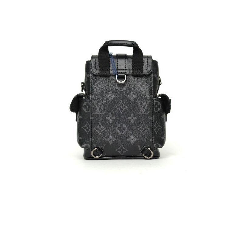 LOUIS VUITTON Christopher斜挎包Nano14黑色牛皮晶片肩背包-2