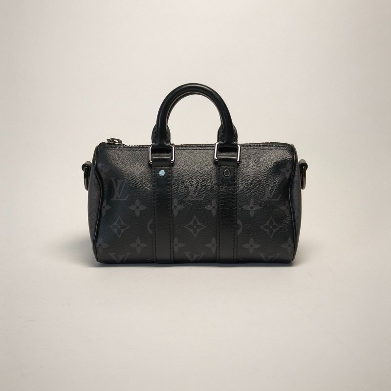 LOUIS VUITTON KEEPALLNano21黑色PVC晶片老花肩背包-0