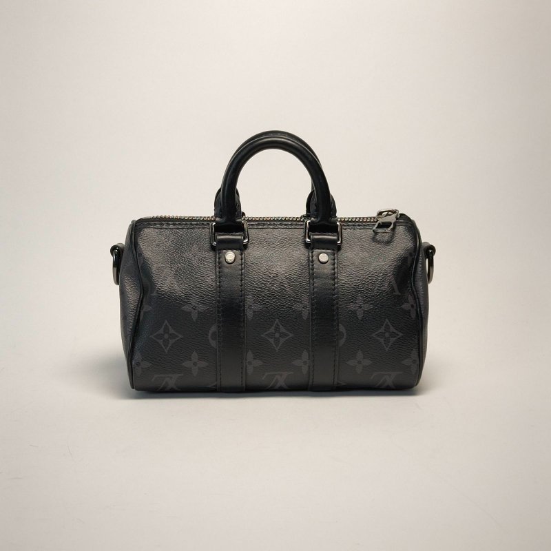 LOUIS VUITTON KEEPALLNano21黑色PVC晶片老花肩背包-1