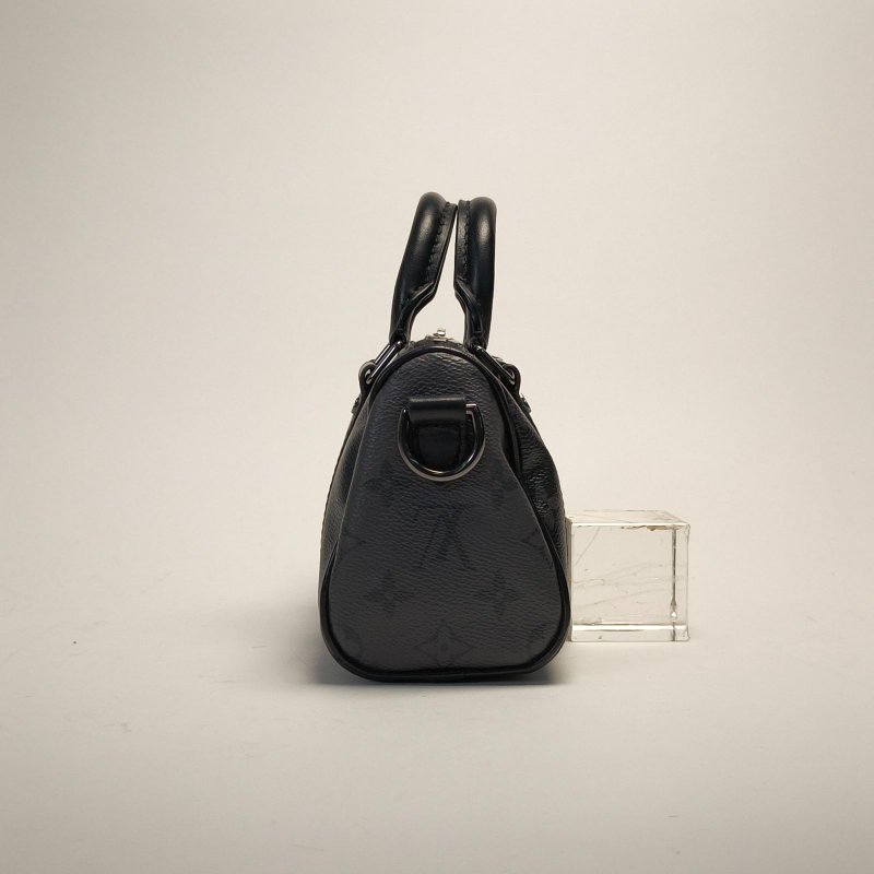 LOUIS VUITTON KEEPALLNano21黑色PVC晶片老花肩背包-2