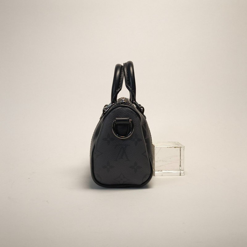 LOUIS VUITTON KEEPALLNano21黑色PVC晶片老花肩背包-3