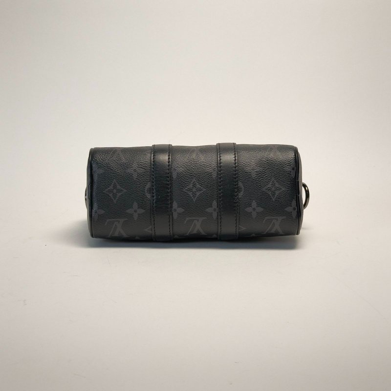LOUIS VUITTON KEEPALLNano21黑色PVC晶片老花肩背包-4