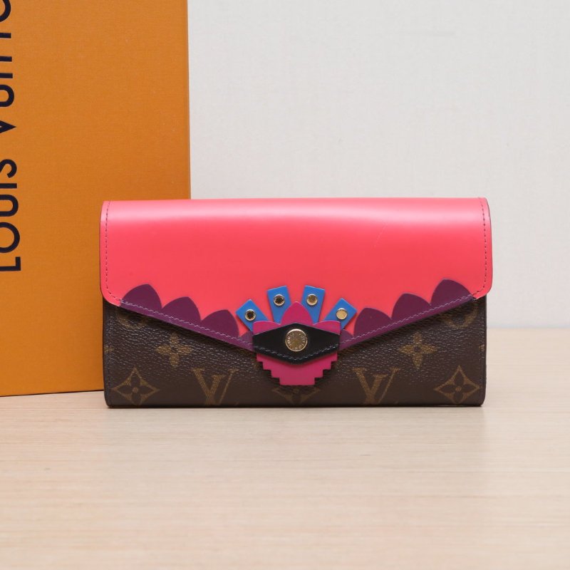 LOUIS VUITTON 拼色牛皮PVC2015小怪獸長款錢包/肩背包-0