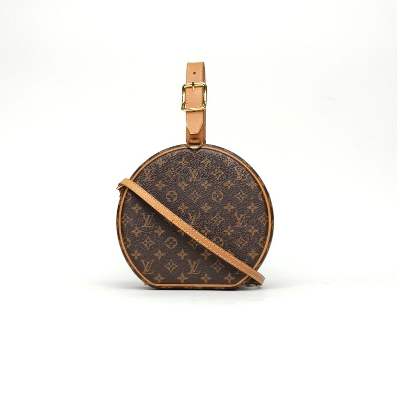 LOUIS VUITTON PETITEBOITECHAPEAU硬圓餅中號17.5老花PVC2018肩背包-0